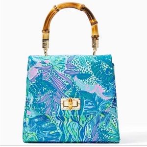 🆕 Lilly Pulitzer Bamboo Handle Bag